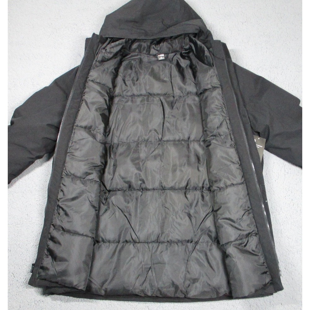MSX By Michael Strahan Parka Mens XL Black Hooded Insulated Coat Water Resistant - Picture 6 of 10